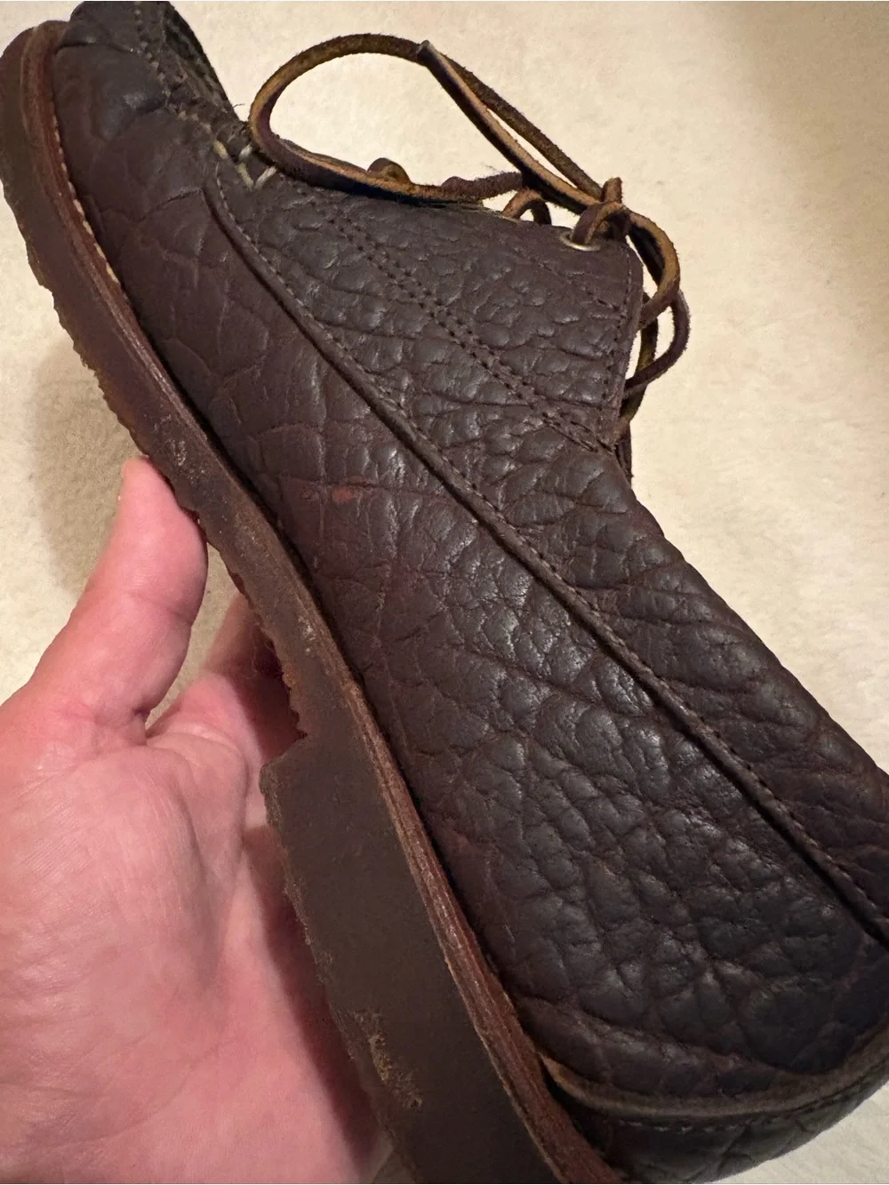 Men’s Rancourt Bison Leather 4 Eye Ranger Moc Boots Shoes USA Made